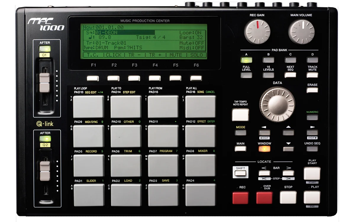Akai Professional MPC1000, top view