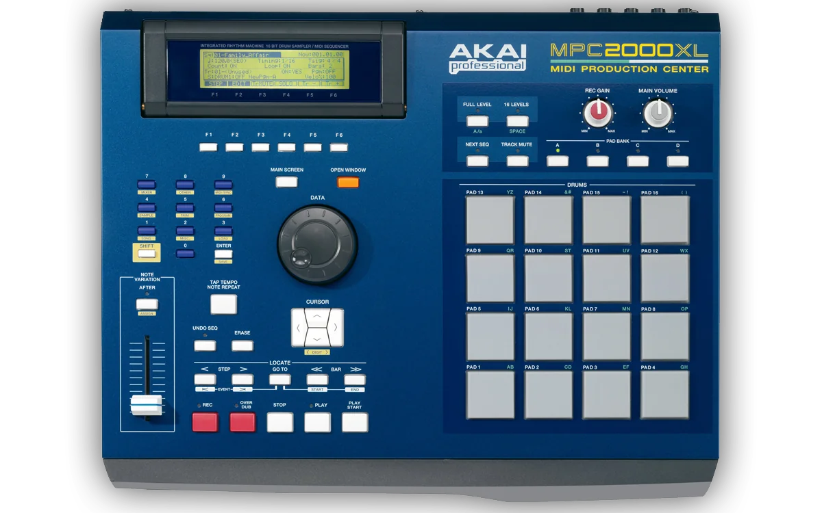 Akai Professional MPC2000XL, top view