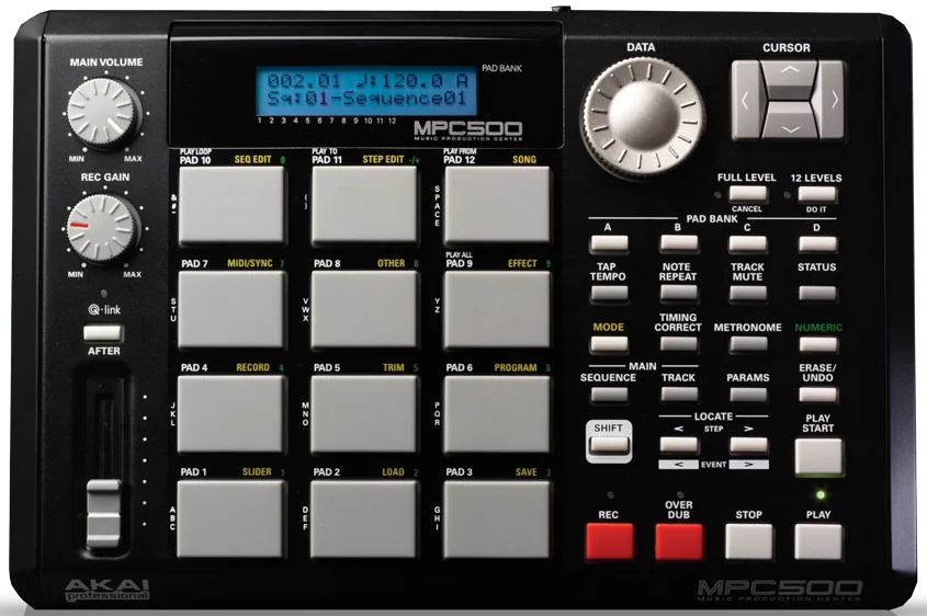 Akai Professional MPC500, top view