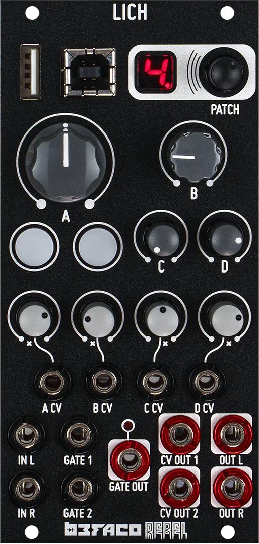 Befaco Lich, front panel