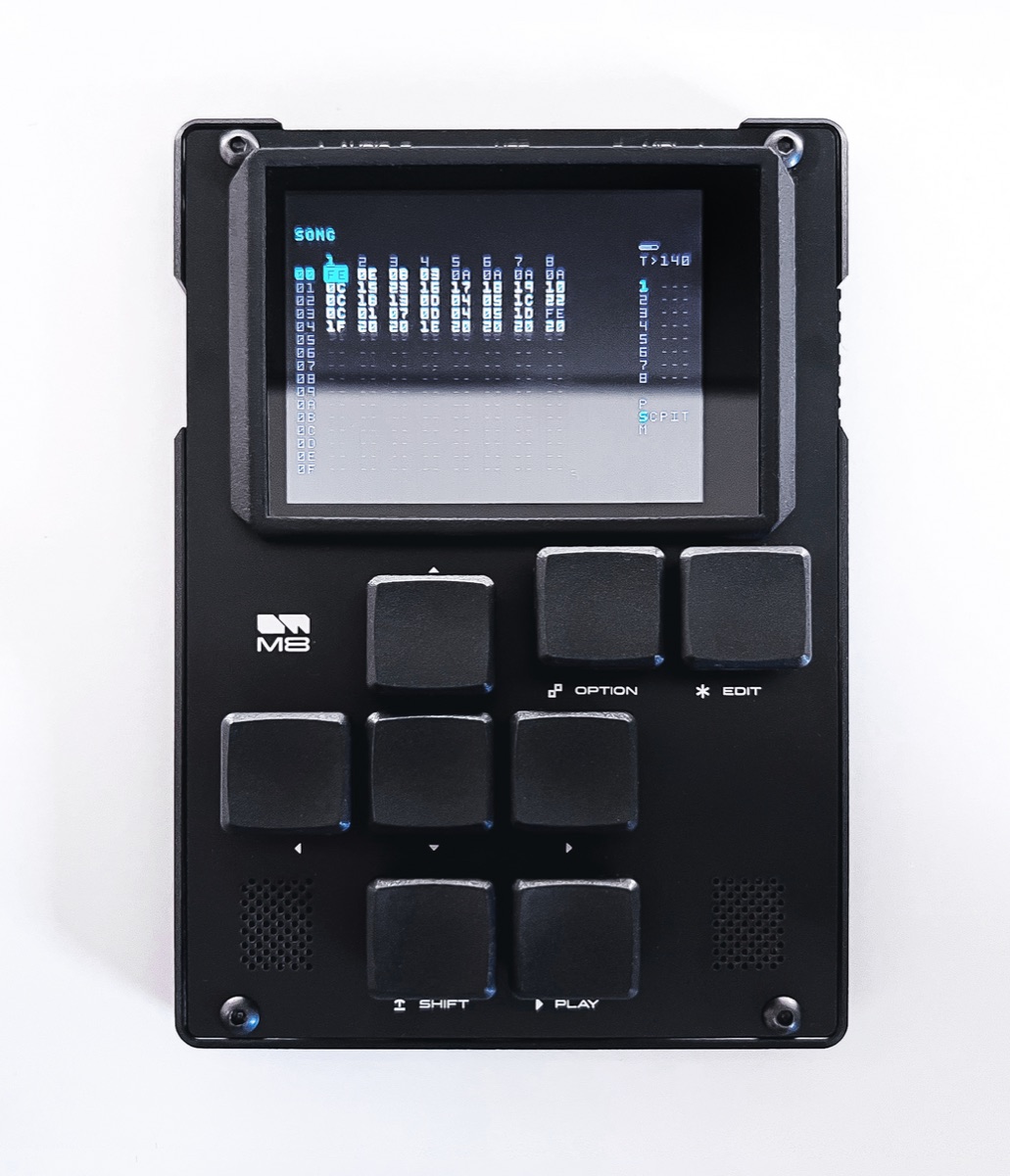 Top-down view of the Dirtywave M8 tracker (cropped from the product photo)