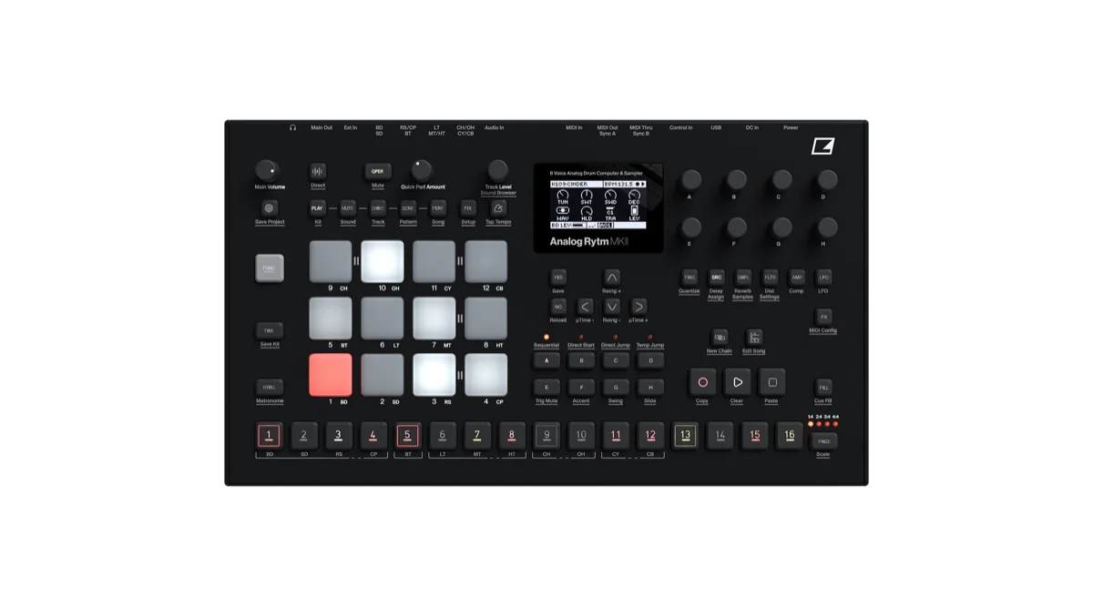 Elektron Analog Rytm MKII, top view