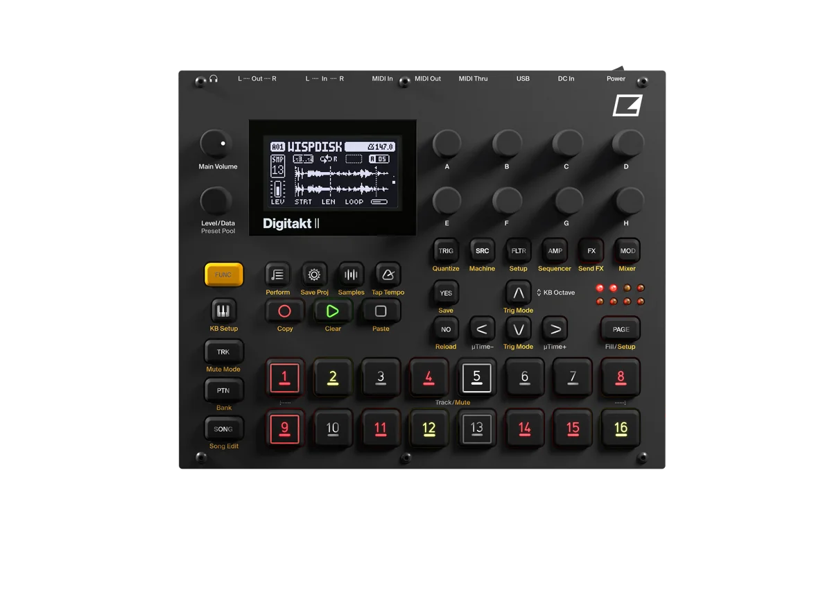 Elektron Digitakt II, top view