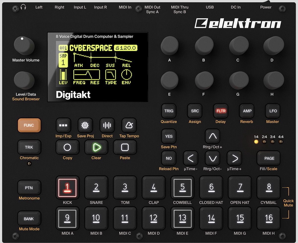 Elektron Digitakt (mk1), top view