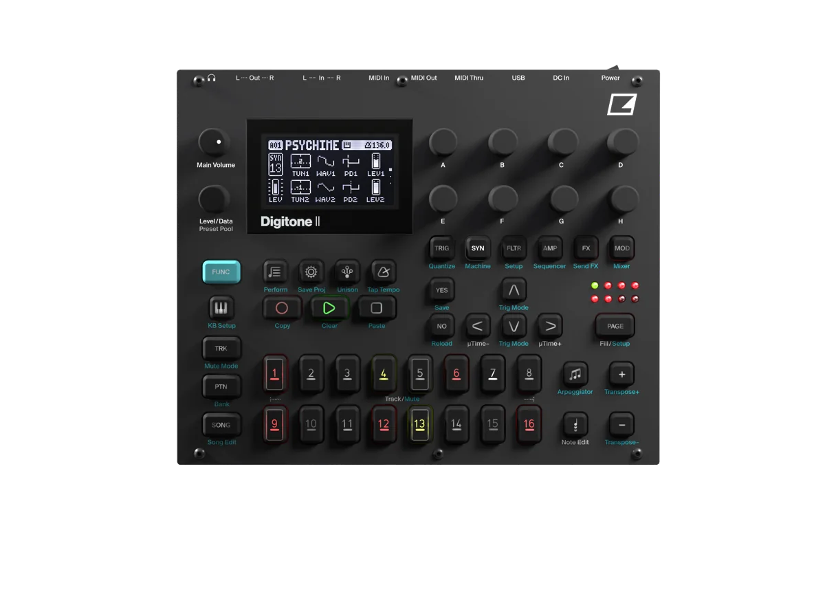 Elektron Digitone II, top view