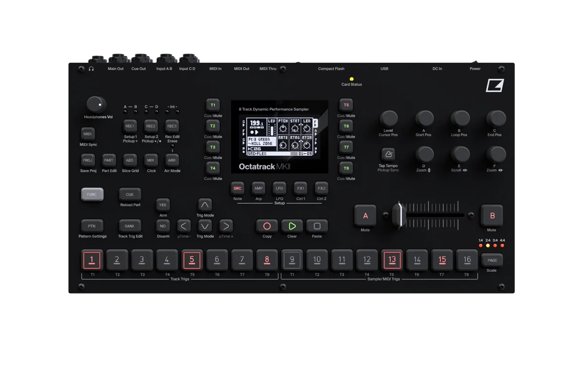 Elektron Octatrack MKII, top view