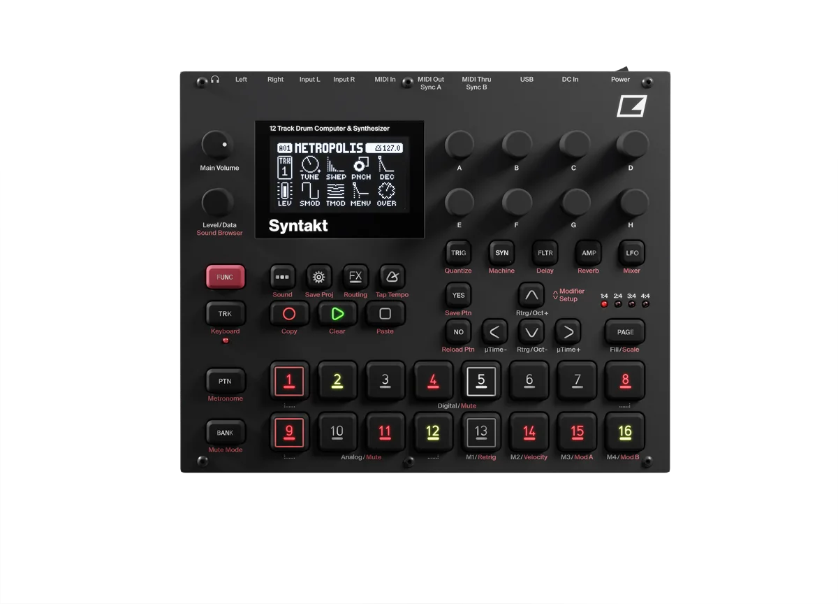 Elektron Syntakt, top view