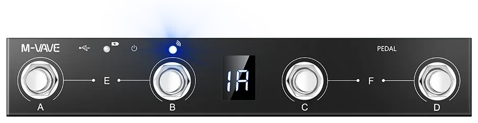 M-VAVE Chocolate MIDI foot controller, top view