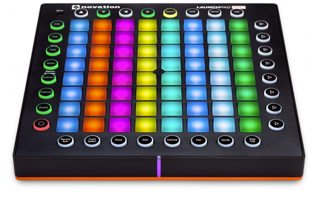 Novation Launchpad Pro (MK1) 8x8 RGB pad grid controller, angled front view